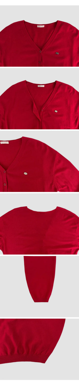 Siamon V neck Pendant Long sleeve Knit Cardigan