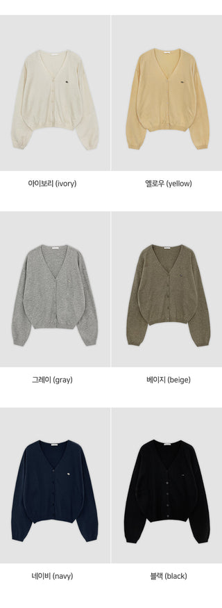 Siamon V neck Pendant Long sleeve Knit Cardigan