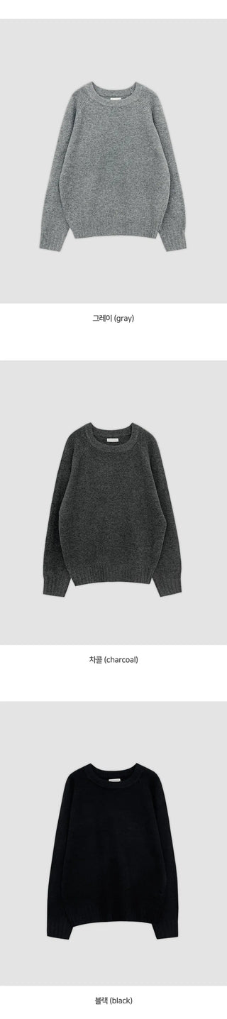 Rioten Wool Loose Fit Round Long Sleeve Knit