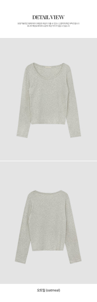 Mybel Modal U neck Long Sleeve T shirt