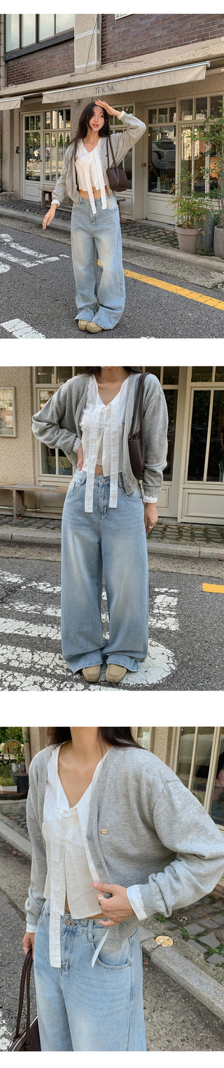 Lyron Tie Crop Striped Blouse