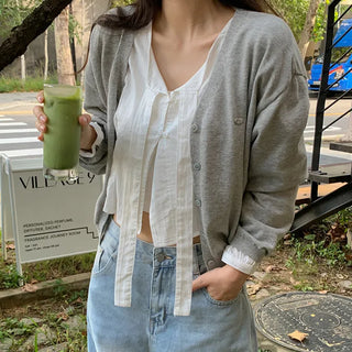 Lyron Tie Crop Striped Blouse