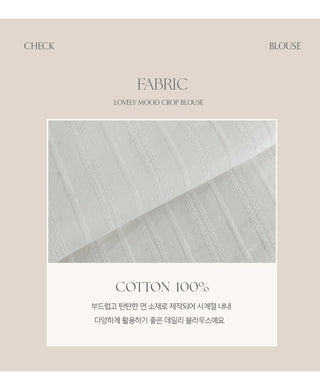 Lyron Tie Crop Striped Blouse