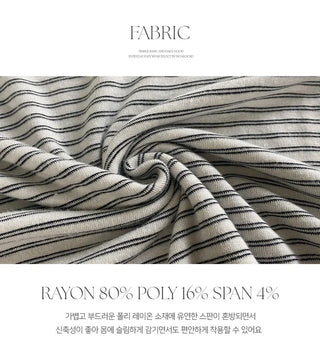 Rodif Round Stripe Slim Fit Long Sleeve T shirt