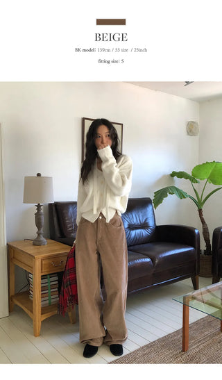 Leviathan Cutout Corduroy Wide Pants