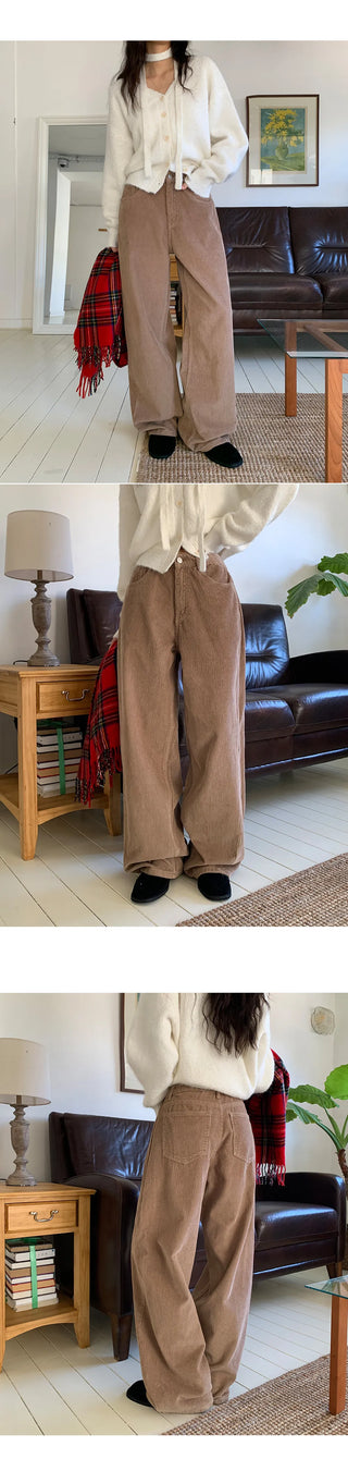 Leviathan Cutout Corduroy Wide Pants