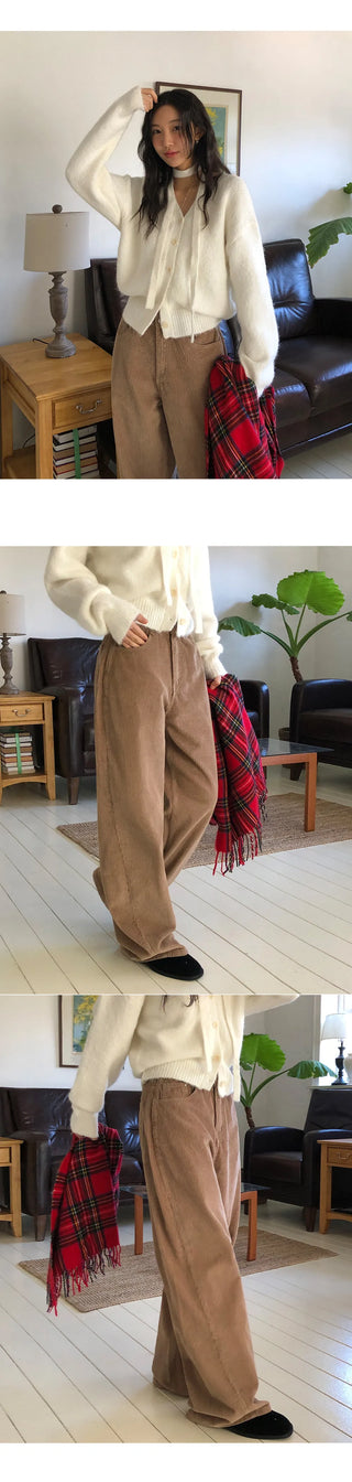 Leviathan Cutout Corduroy Wide Pants