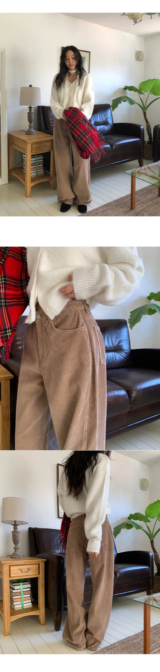 Leviathan Cutout Corduroy Wide Pants