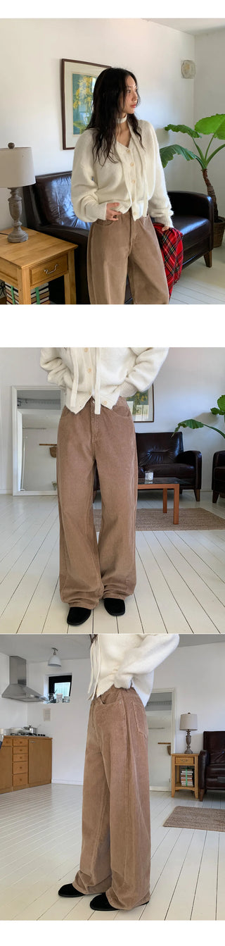 Leviathan Cutout Corduroy Wide Pants