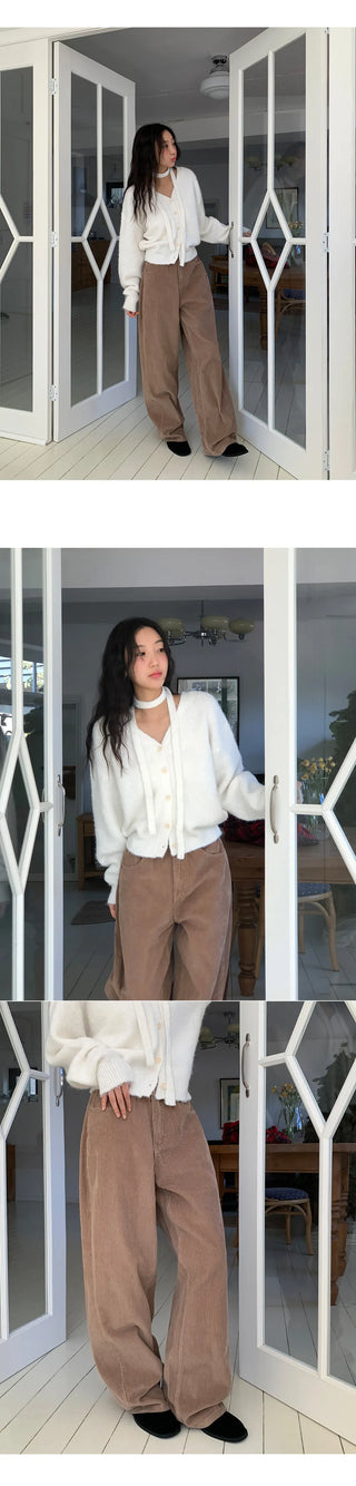 Leviathan Cutout Corduroy Wide Pants