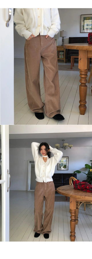 Leviathan Cutout Corduroy Wide Pants