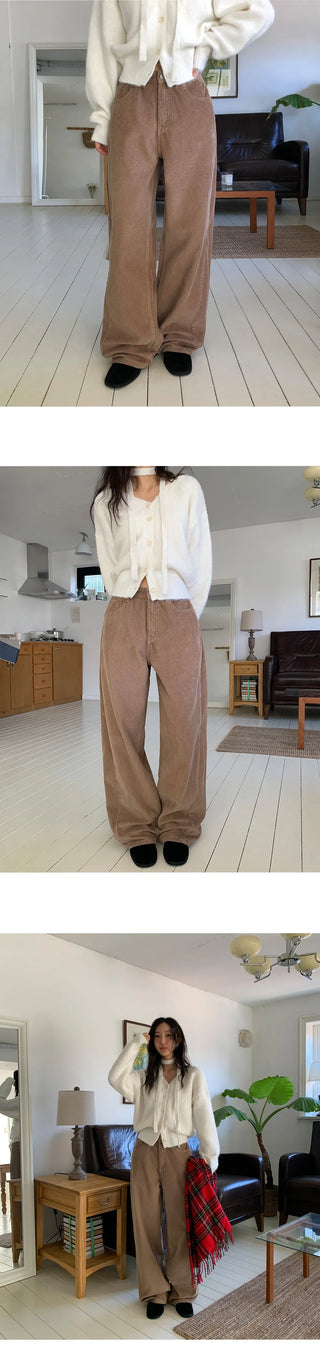 Leviathan Cutout Corduroy Wide Pants