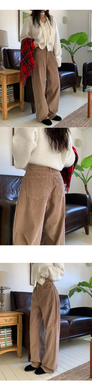 Leviathan Cutout Corduroy Wide Pants