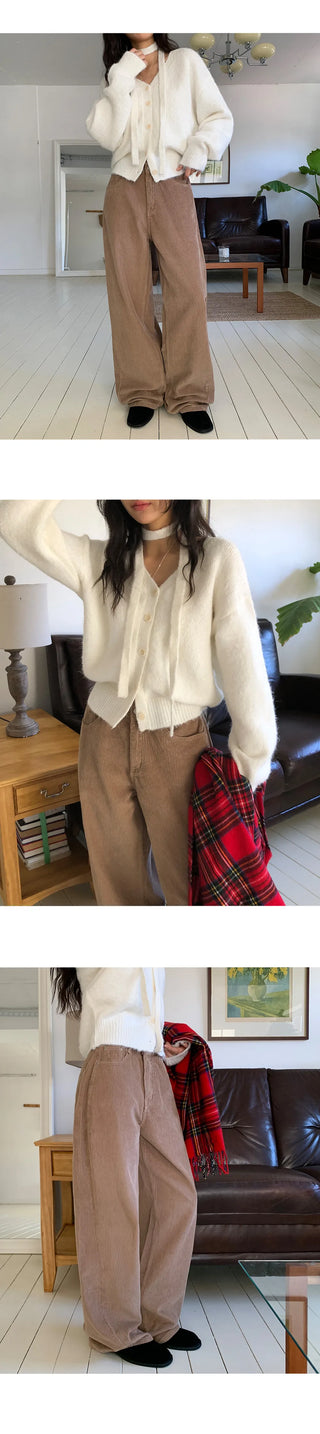 Leviathan Cutout Corduroy Wide Pants