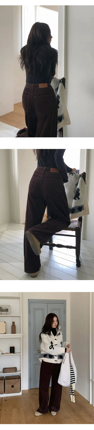 Leviathan Cutout Corduroy Wide Pants