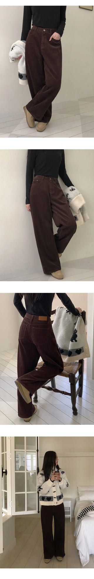 Leviathan Cutout Corduroy Wide Pants