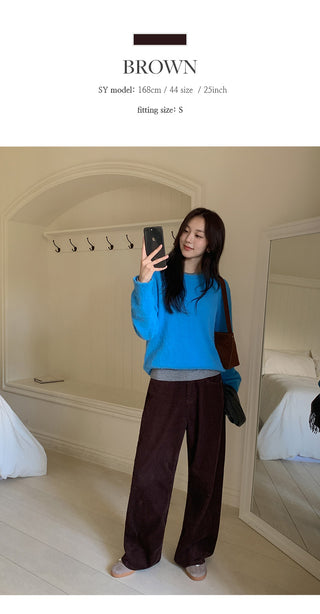Leviathan Cutout Corduroy Wide Pants