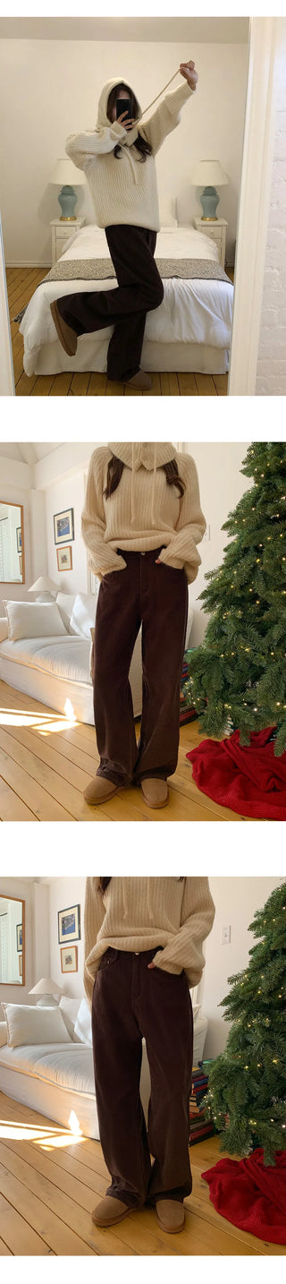 Leviathan Cutout Corduroy Wide Pants