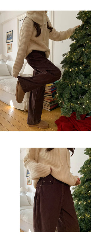 Leviathan Cutout Corduroy Wide Pants