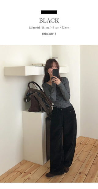 Leviathan Cutout Corduroy Wide Pants
