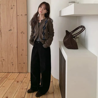 Leviathan Cutout Corduroy Wide Pants