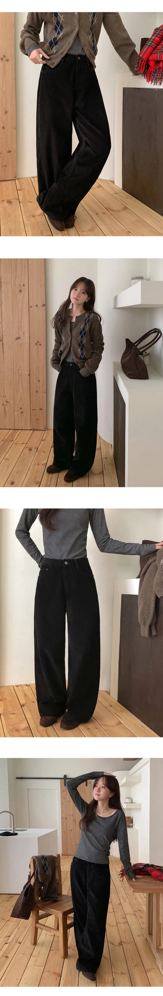 Leviathan Cutout Corduroy Wide Pants