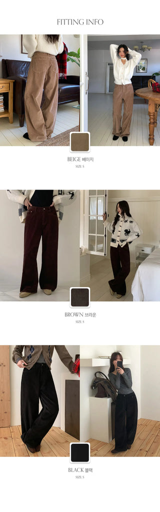 Leviathan Cutout Corduroy Wide Pants