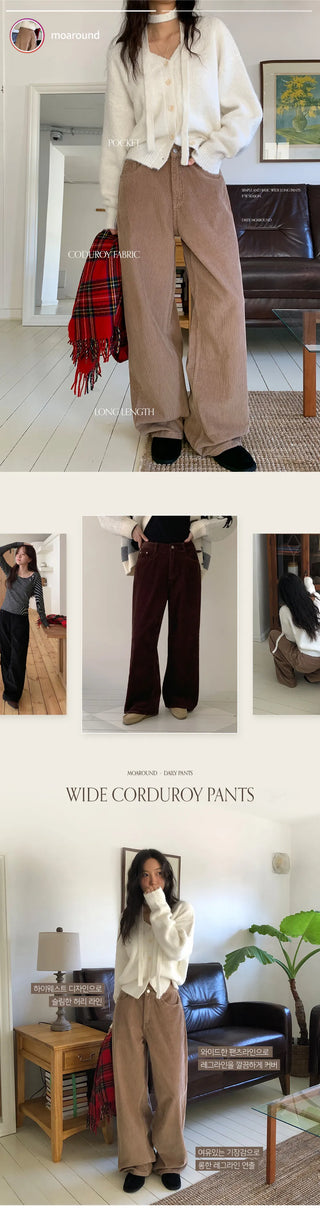 Leviathan Cutout Corduroy Wide Pants
