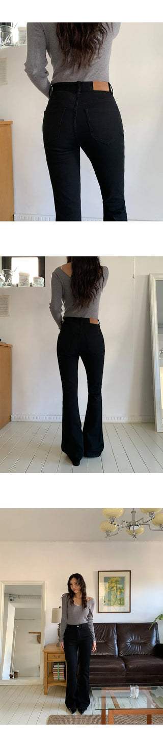 Sweden Brushed Spandex Long Bootcut Cotton Pants