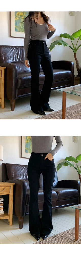 Sweden Brushed Spandex Long Bootcut Cotton Pants