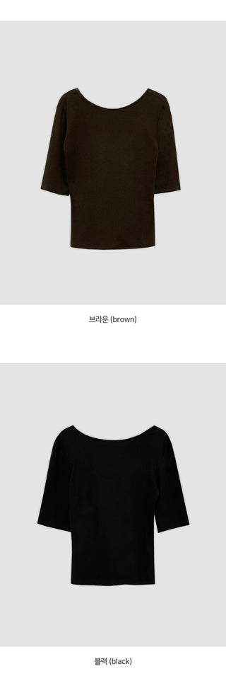 Arette Two way U neck 3/4 Sleeve T shirt
