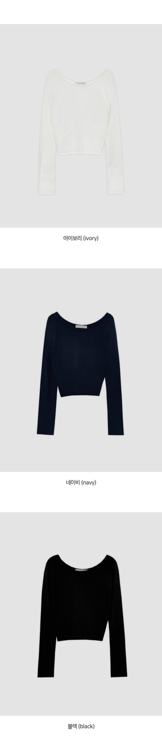 Belint U neck Slim Fit Long Sleeve Knit