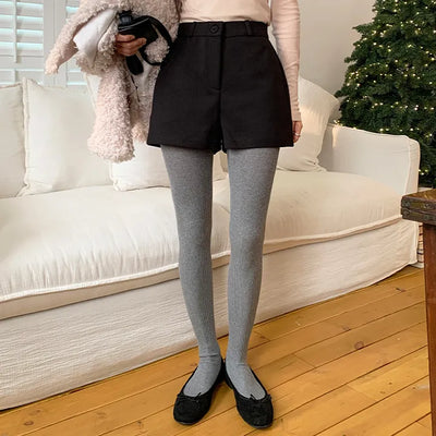 Codewin Fleece lined Spandex High waisted Shorts