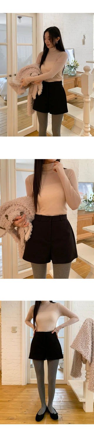 Codewin Fleece lined Spandex High waisted Shorts