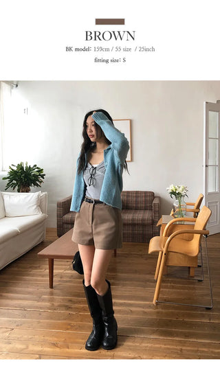 Codewin Fleece lined Spandex High waisted Shorts