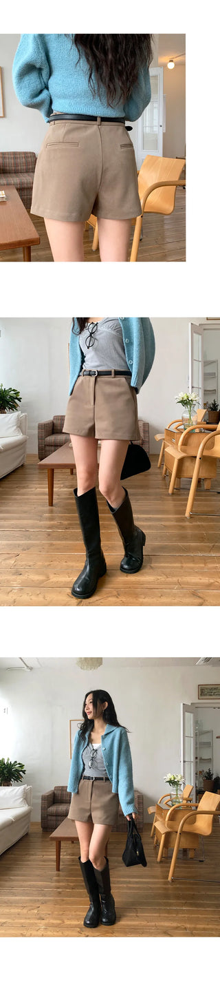 Codewin Fleece lined Spandex High waisted Shorts