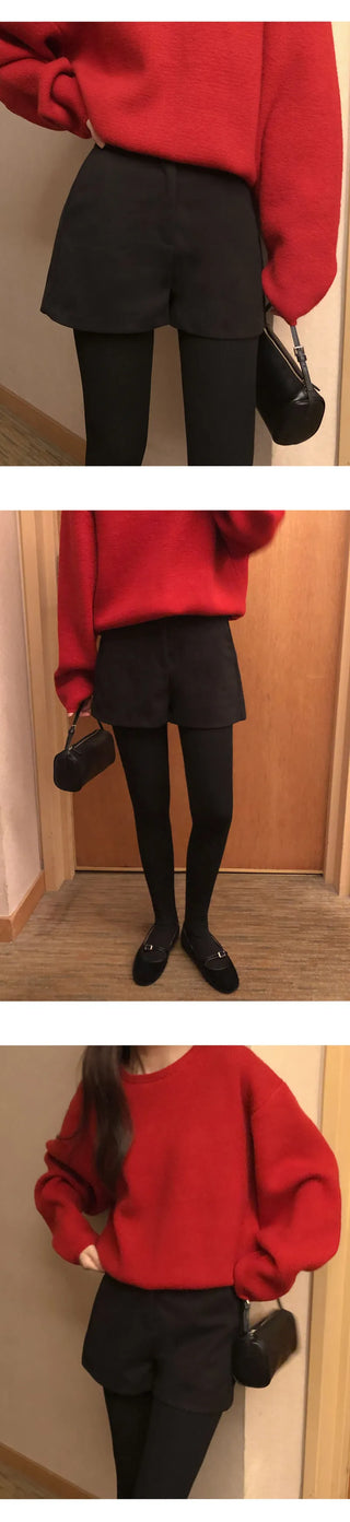 Codewin Fleece lined Spandex High waisted Shorts