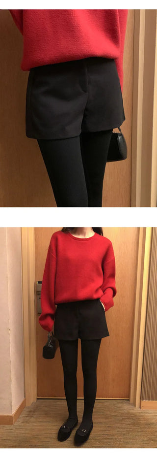Codewin Fleece lined Spandex High waisted Shorts