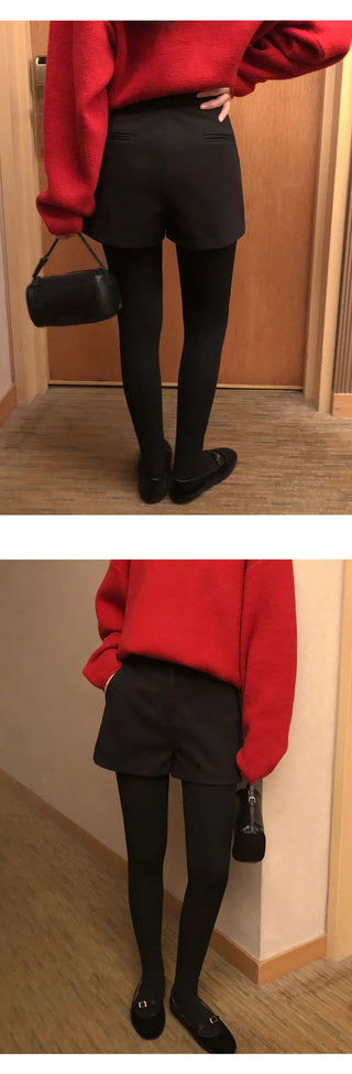 Codewin Fleece lined Spandex High waisted Shorts