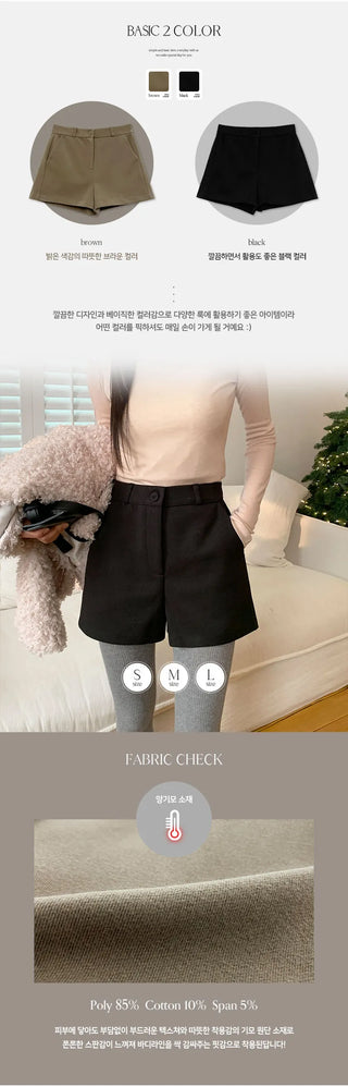 Codewin Fleece lined Spandex High waisted Shorts