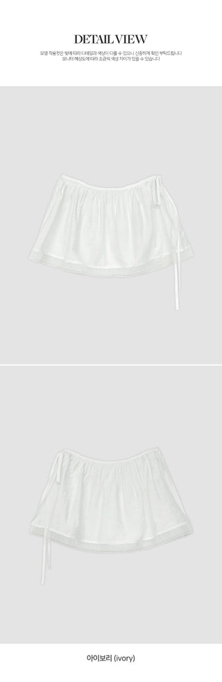 Princo A line Silk String Layered Mini Skirt