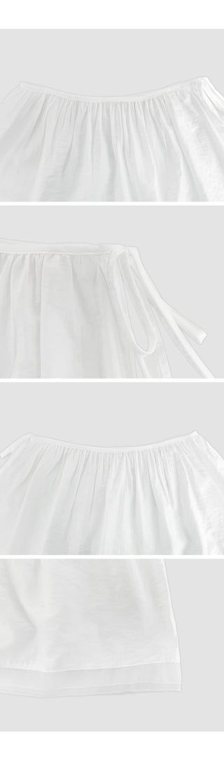 Princo A line Silk String Layered Mini Skirt