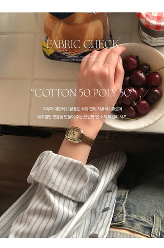 Sevoir Loose Fit Striped Asymmetrical Shirt