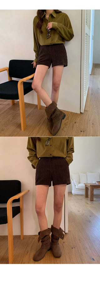 Swindell A line Herringbone Corduroy Shorts