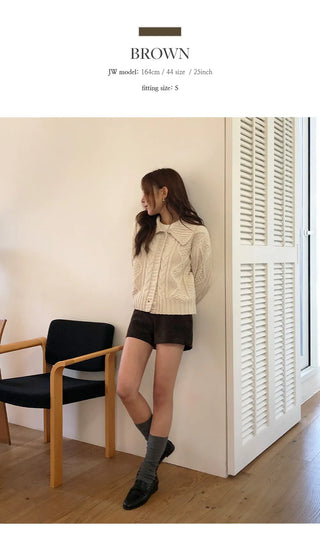 Swindell A line Herringbone Corduroy Shorts