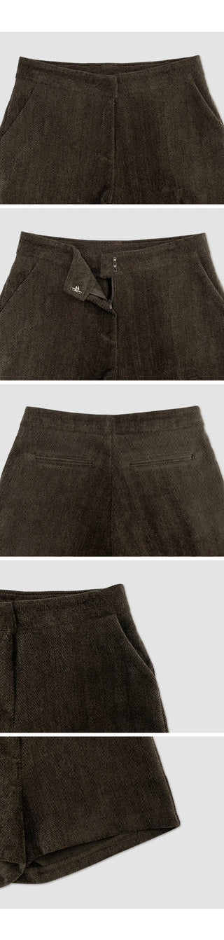 Swindell A line Herringbone Corduroy Shorts