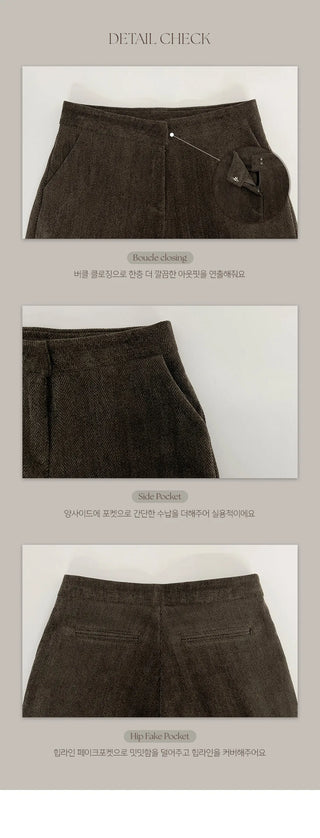 Swindell A line Herringbone Corduroy Shorts