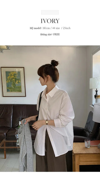 Serha Basic Cotton Long Sleeve Shirt