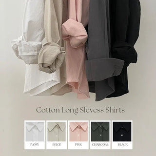 Serha Basic Cotton Long Sleeve Shirt