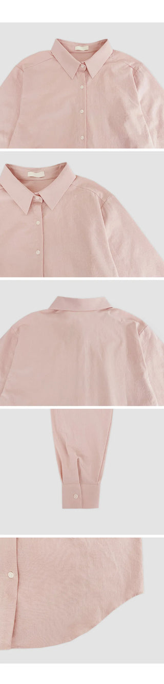 Serha Basic Cotton Long Sleeve Shirt